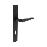 High quality image of CRES - CR-107 Black Multi Point Backplate Door Handle Sku. CR-107G4MB