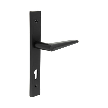 High quality image of CRES - CR-107 Black Multi Point Backplate Door Handle Sku. CR-107G4MB