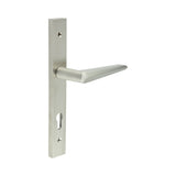 High quality image of CRES - CR-107 Satin Stainless Steel Multi Point Backplate Door Handle Sku. CR-107G4SSS