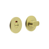 High quality image of CRES - CR-801 Satin Brass Thumb Turn & Lock Round Rose w/ Indicator Sku. CR-801AJ7SB