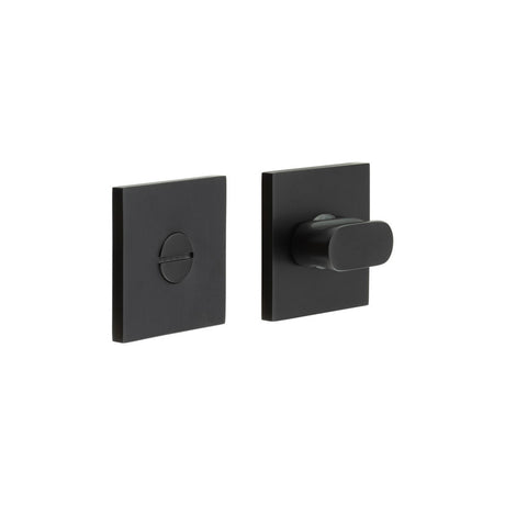 High quality image of CRES - CR-801 Black Thumb Turn & Lock Square Rose Sku. CR-801B7MB