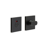 High quality image of CRES - CR-801 Black Thumb Turn & Lock Square Rose w/ Indicator Sku. CR-801BK7MB