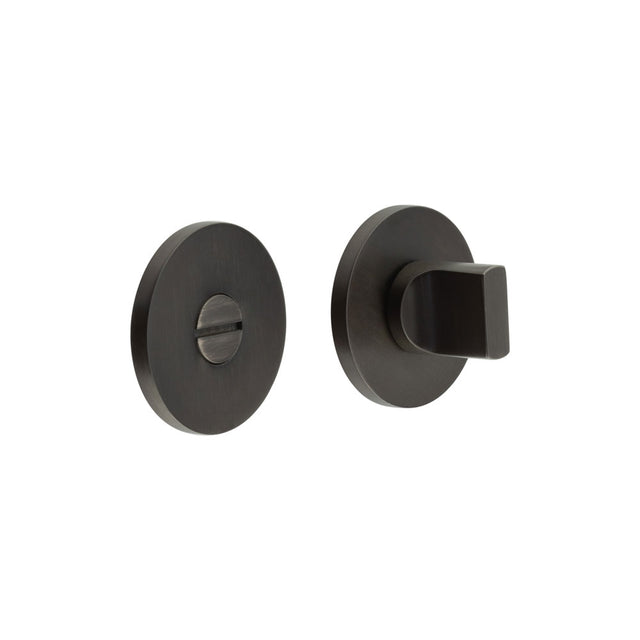 High quality image of CRES - CR-802 Dark Bronze Thumb Turn & Lock Round Rose Sku. CR-802A7DB