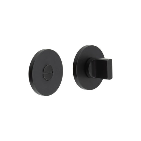 High quality image of CRES - CR-802 Black Thumb Turn & Lock Round Rose Sku. CR-802A7MB