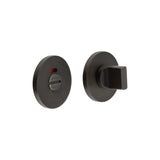 High quality image of CRES - CR-802 Dark Bronze Thumb Turn & Lock Round Rose w/ Indicator Sku. CR-802AJ7DB