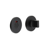 High quality image of CRES - CR-802 Black Thumb Turn & Lock Round Rose w/ Indicator Sku. CR-802AJ7MB