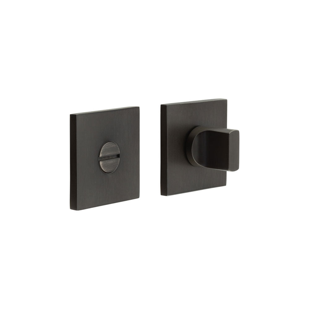 High quality image of CRES - CR-802 Dark Bronze Thumb Turn & Lock Square Rose Sku. CR-802B7DB