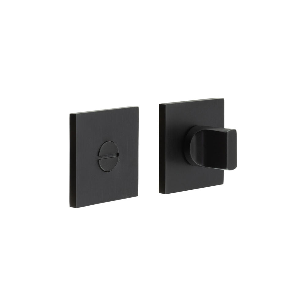 High quality image of CRES - CR-802 Black Thumb Turn & Lock Square Rose Sku. CR-802B7MB