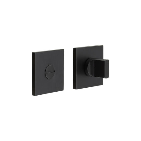 High quality image of CRES - CR-802 Black Thumb Turn & Lock Square Rose Sku. CR-802B7MB