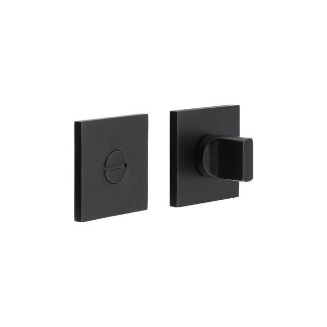 High quality image of CRES - CR-802 Black Thumb Turn & Lock Square Rose Sku. CR-802B7MB