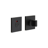 High quality image of CRES - CR-802 Black Thumb Turn & Lock Square Rose w/ Indicator Sku. CR-802BK7MB