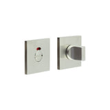 High quality image of CRES - CR-802 Satin Stainless Steel Thumb Turn & Lock Square Rose w/ Indicator Sku. CR-802BK7SSS
