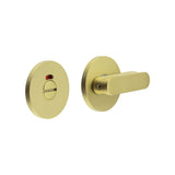 High quality image of CRES - CR-803 Satin Brass Thumb Turn & Lock Round Rose w/ Indicator Sku. CR-803AJ7SB