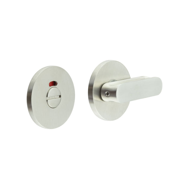 High quality image of CRES - CR-803 Satin Stainless Steel Thumb Turn & Lock Round Rose w/ Indicator Sku. CR-803AJ7SSS