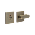 High quality image of CRES - CR-803 Antique Brass Thumb Turn & Lock Square Rose w/ Indicator Sku. CR-803BK7AB