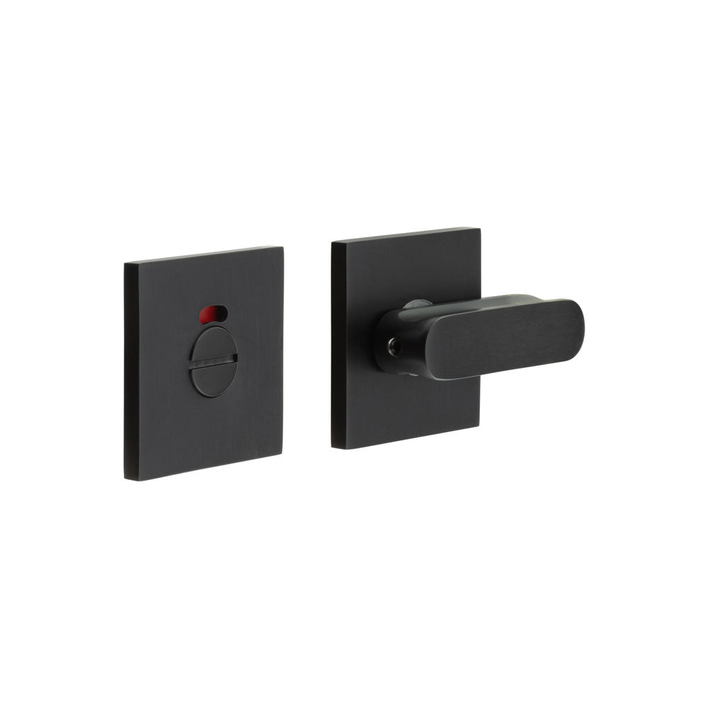 High quality image of CRES - CR-803 Black Thumb Turn & Lock Square Rose w/ Indicator Sku. CR-803BK7MB