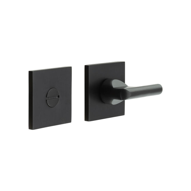 High quality image of CRES - CR-804 Black Thumb Turn & Lock Square Rose Sku. CR-804B7MB