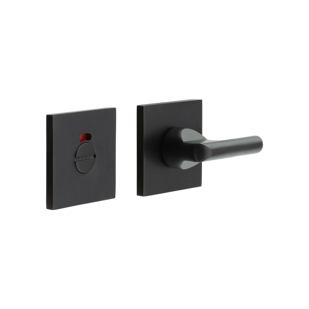 High quality image of CRES - CR-804 Black Thumb Turn & Lock Square Rose w/ Indicator Sku. CR-804BK7MB