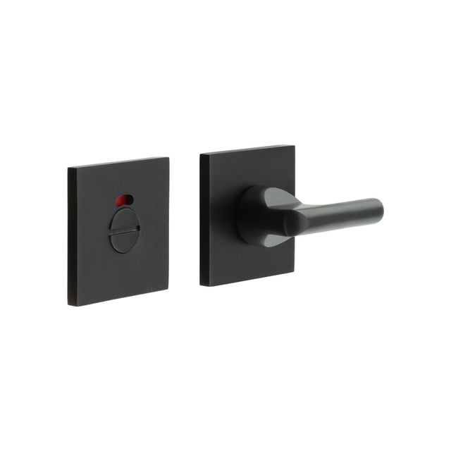 High quality image of CRES - CR-804 Black Thumb Turn & Lock Square Rose w/ Indicator Sku. CR-804BK7MB