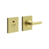 High quality image of CRES - CR-804 Satin Brass Thumb Turn & Lock Square Rose w/ Indicator Sku. CR-804BK7SB