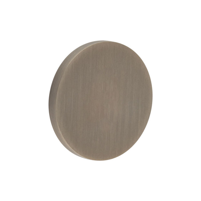 High quality image of CRES - CR-N10 Antique Brass Blank Round Rose Escutcheon Cover Sku. CR-N10AB