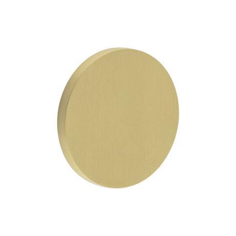 High quality image of CRES - CR-N10 Satin Brass Blank Round Rose Escutcheon Cover Sku. CR-N10SB