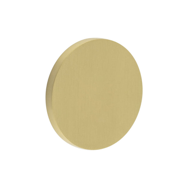 High quality image of CRES - CR-N10 Satin Brass Blank Round Rose Escutcheon Cover Sku. CR-N10SB