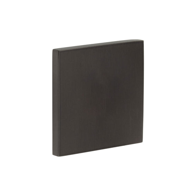 High quality image of CRES - CR-N10 Dark Bronze Blank Square Rose Escutcheon Cover Sku. CR-O10DB