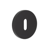 High quality image of CRES - CR-R10 Black Standard Keyway Round Rose Escutcheon Sku. CR-R10MB