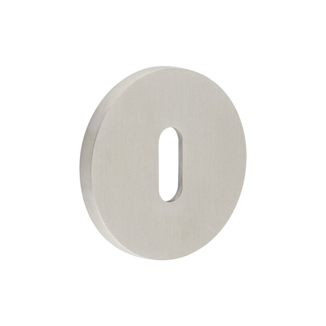 High quality image of CRES - CR-R10 Satin Stainless Steel Standard Keyway Round Rose Escutcheon Sku. CR-R10SSS