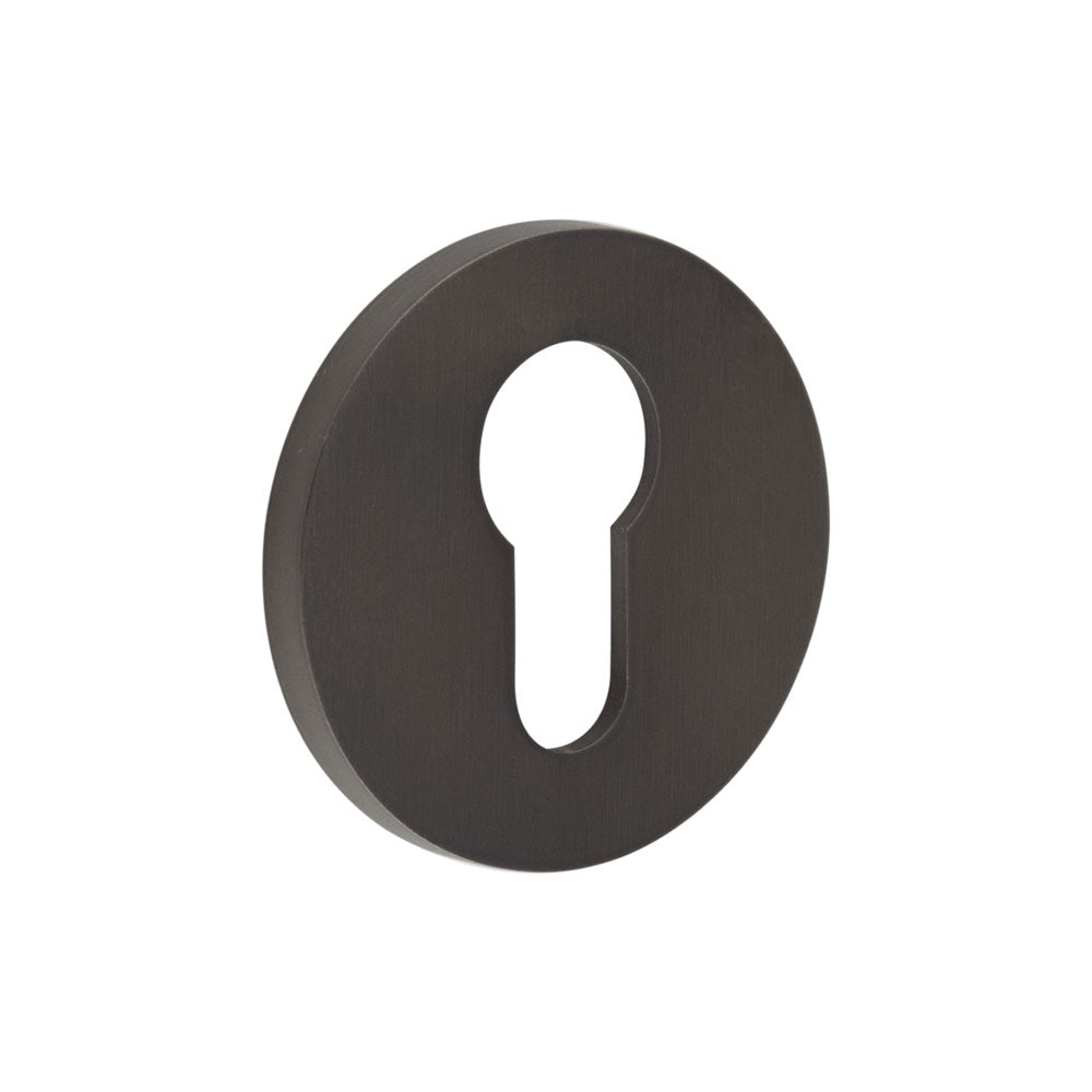 High quality image of CRES - CR-S10 Dark Bronze Euro Keyway Round Rose Escutcheon Sku. CR-S10DB