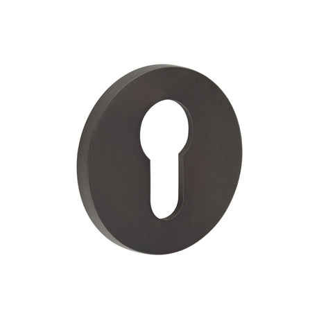 High quality image of CRES - CR-S10 Dark Bronze Euro Keyway Round Rose Escutcheon Sku. CR-S10DB