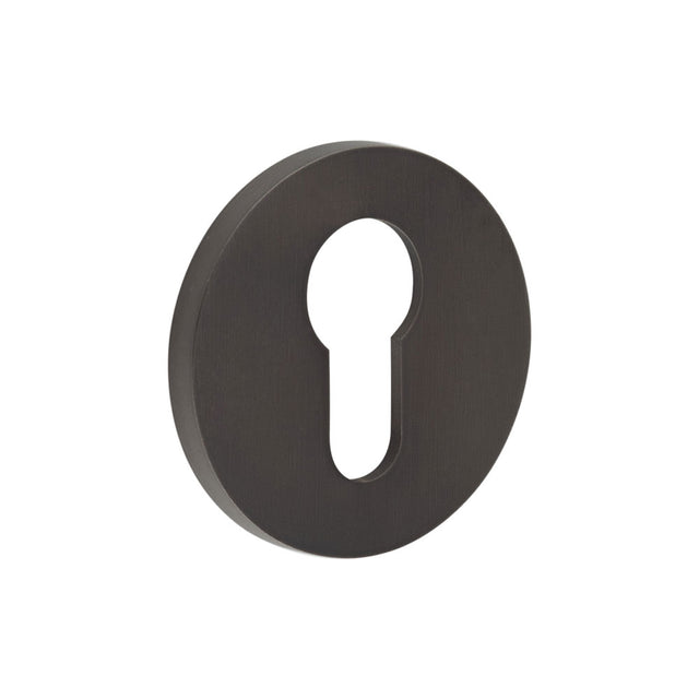 High quality image of CRES - CR-S10 Dark Bronze Euro Keyway Round Rose Escutcheon Sku. CR-S10DB