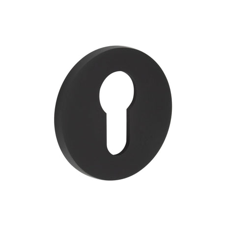 High quality image of CRES - CR-S10 Black Euro Keyway Round Rose Escutcheon Sku. CR-S10MB