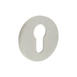 High quality image of CRES - CR-S10 Satin Stainless Steel Euro Keyway Round Rose Escutcheon Sku. CR-S10SSS