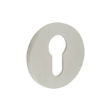 High quality image of CRES - CR-S10 Satin Stainless Steel Euro Keyway Round Rose Escutcheon Sku. CR-S10SSS