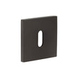 High quality image of CRES - CR-T10 Dark Bronze Standard Keyway Square Rose Escutcheon Sku. CR-T10DB