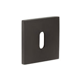 High quality image of CRES - CR-T10 Dark Bronze Standard Keyway Square Rose Escutcheon Sku. CR-T10DB