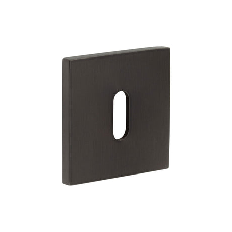 High quality image of CRES - CR-T10 Dark Bronze Standard Keyway Square Rose Escutcheon Sku. CR-T10DB
