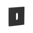 High quality image of CRES - CR-T10 Black Standard Keyway Square Rose Escutcheon Sku. CR-T10MB