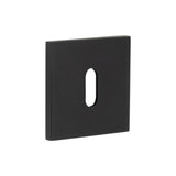 High quality image of CRES - CR-T10 Black Standard Keyway Square Rose Escutcheon Sku. CR-T10MB