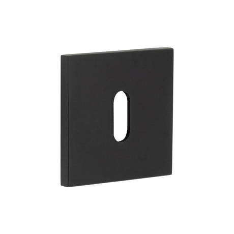 High quality image of CRES - CR-T10 Black Standard Keyway Square Rose Escutcheon Sku. CR-T10MB