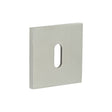 High quality image of CRES - CR-T10 Satin Stainless Steel Standard Keyway Square Rose Escutcheon Sku. CR-T10SSS