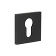 High quality image of CRES - CR-U10 Black Euro Keyway Square Rose Escutcheon Sku. CR-U10MB
