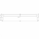 CRES Door Furniture Black / Pull Handles (Bolt Through) CRES - 425mm Bolt Through Black D Shape Pull Handle