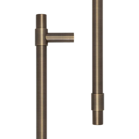 CRES Door Furniture Antique Brass / Pull Handles (Face Fix) CRES - 425mm Face Fix Antique Brass T-Bar Pull Handle