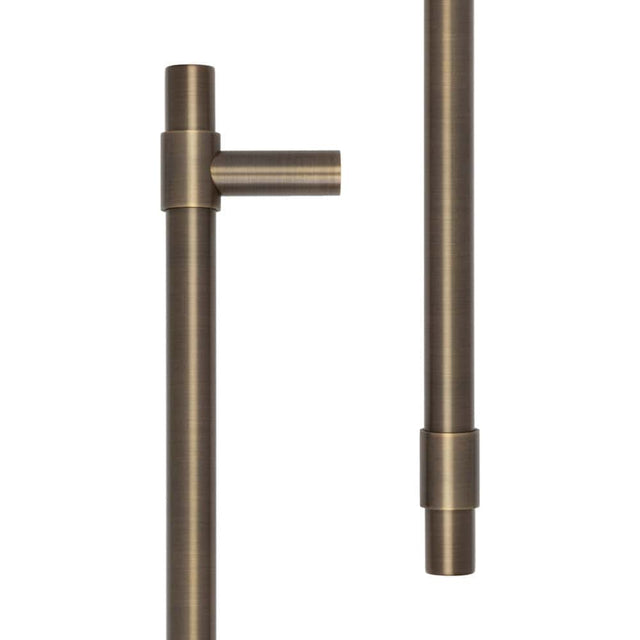 CRES Door Furniture Antique Brass / Pull Handles (Face Fix) CRES - 425mm Face Fix Antique Brass T-Bar Pull Handle