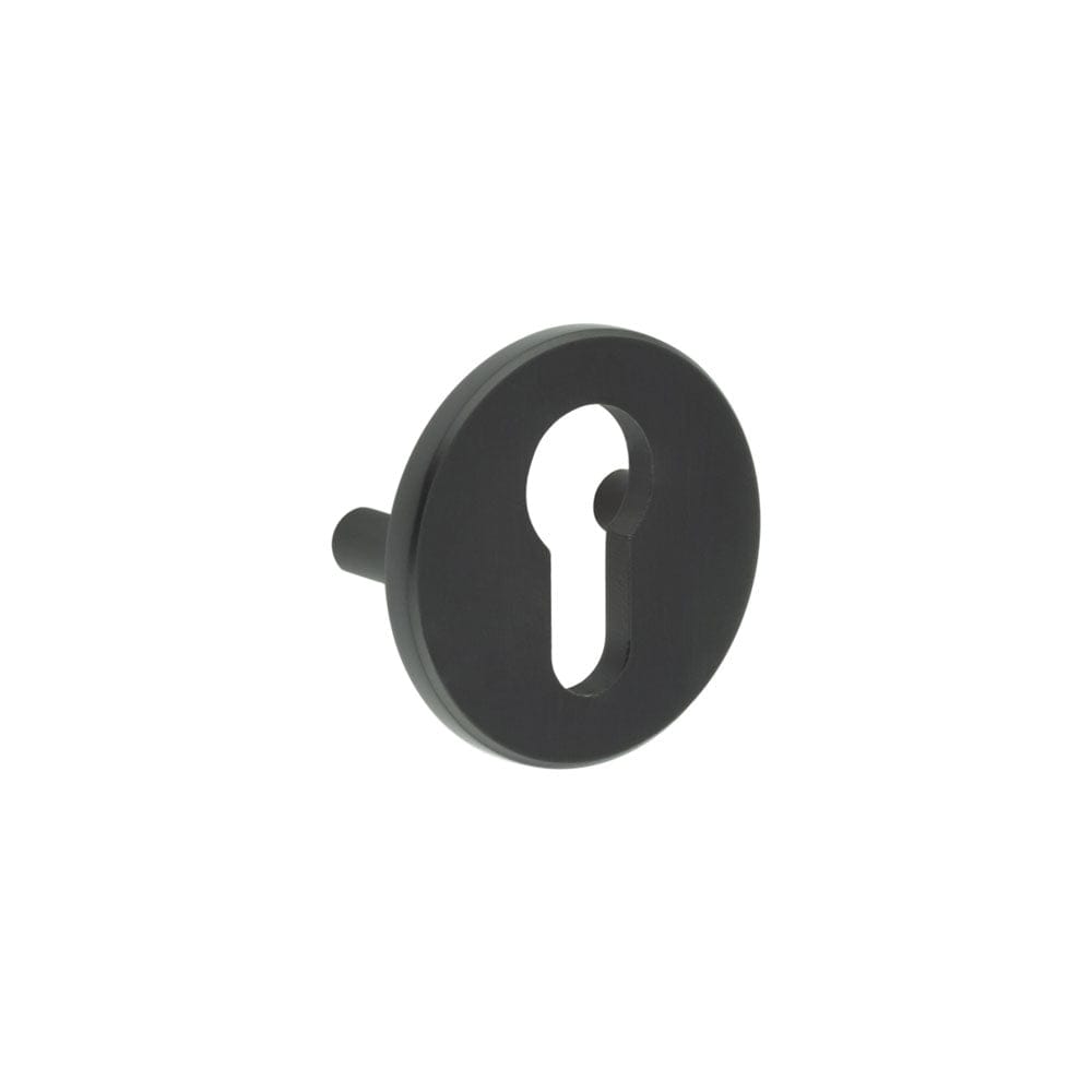 CRES Door Furniture Black / Euro Profile Escutcheons CRES - Black Euro Escutcheon Lug Fixed