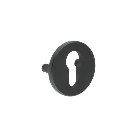 CRES Door Furniture Black / Euro Profile Escutcheons CRES - Black Euro Escutcheon Lug Fixed