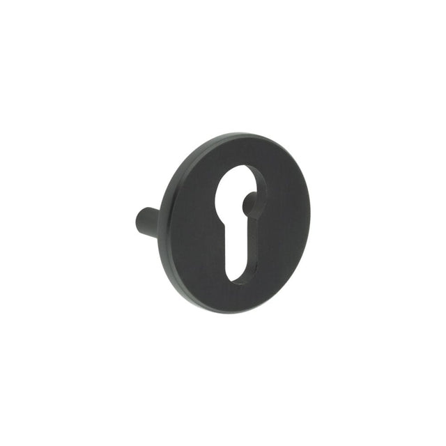 CRES Door Furniture Black / Euro Profile Escutcheons CRES - Black Euro Escutcheon Lug Fixed